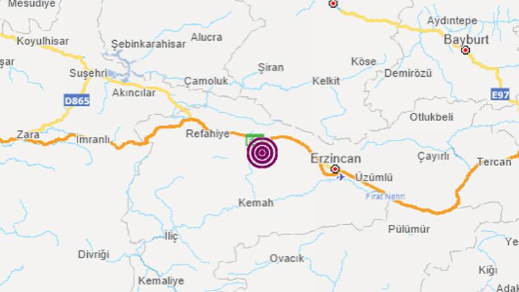 Son dakika... Erzincan'da 4.3 büyüklüğünde deprem!