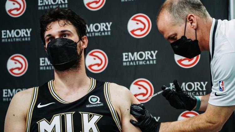 Atlanta Hawks'ta 14'ü basketbolcu 36 kişilik ekip Kovid-19 aşısı oldu