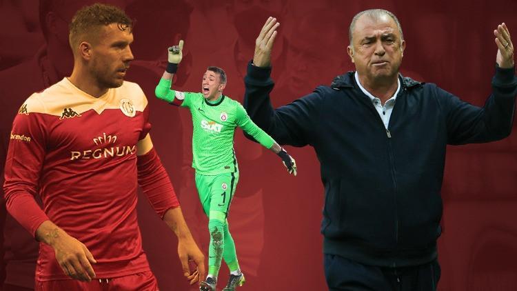 Antalyaspor-Galatasaray maçında Podolski'nin hareketi sonrası büyük tepki! Mücadeleye damga vuran diyaloglar...