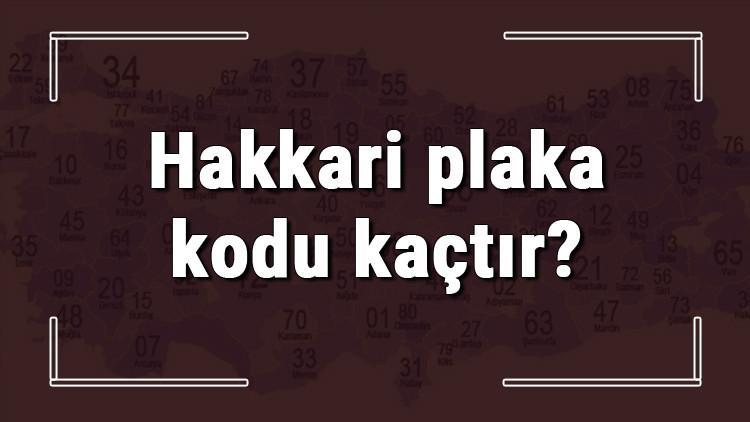 Hakkari plaka kodu kaçtır? Hakkari ve ilçelerinin plaka harfleri