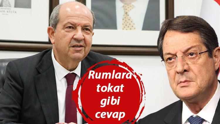 KKTC Cumhurbaşkanı Tatar'dan Rum lideri Anastasiadis'e tokat gibi cevap!