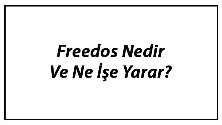 Freedos Nedir Ve Ne İşe Yarar? Freedos İşletim Sistemi Ve Kullanımı Hakkında Bilgi