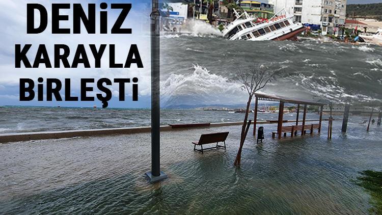 Son dakika.. İzmir ve Balıkesir'de fırtına kâbusu! Onlarca tekne battı, su altında kaldı
