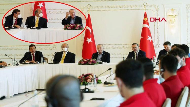 Cumhurbaşkanı Erdoğan, Euroleague ve Basketbol Süper Ligi şampiyonu Anadolu Efes'i kabul etti