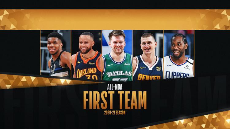 NBA'de sezonun en iyi 5'leri belli oldu! Giannis, Curry, Doncic, Jokic, Kawhi...