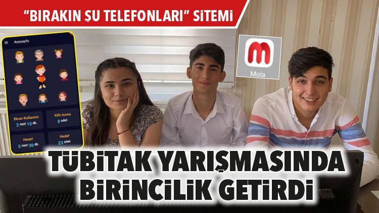 “Bırakın şu telefonları” sitemi TÜBİTAK yarışmasında birincilik getirdi