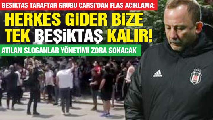 Beşiktaş taraftarı Sergen Yalçın'ın evinin önünde!