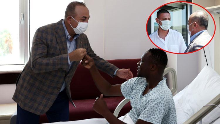 Dışişleri Bakanı Çavuşoğlu, kalp spazmı geçiren Alanyasporlu futbolcu Babacar'ı ziyaret etti