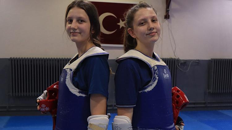 Kırklarelili ikiz tekvandocuların hedefi Nur Tatar gibi olimpiyatlarda mücadele etmek!