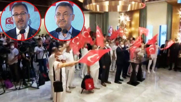 Milli sporcular, Tokyo 2020 için yola çıktı! Cumhurbaşkanı Yardımcısı Fuat Oktay ve Bakan Kasapoğlu'ndan başarı dileği