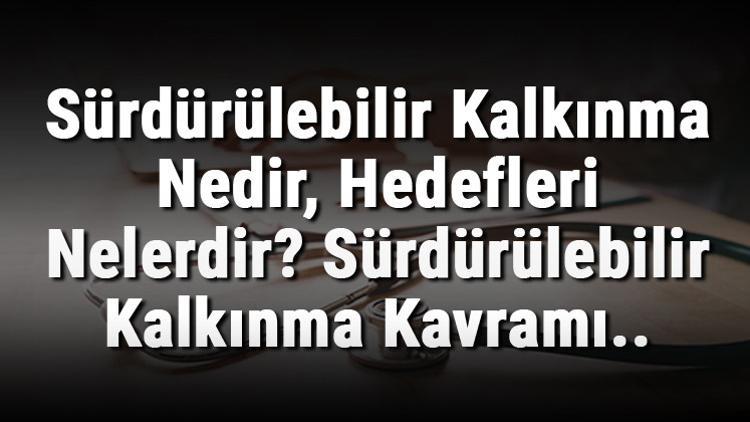 Sürdürülebilir Kalkınma Nedir, Hedefleri Nelerdir? Sürdürülebilir Kalkınma Kavramı..