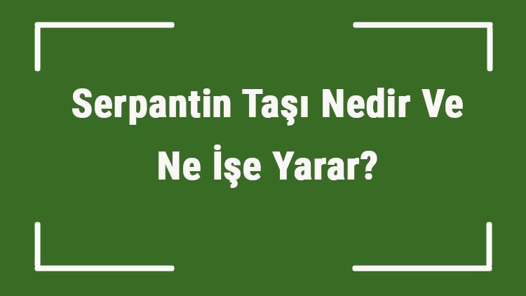 Serpantin Taşı Nedir Ve Ne İşe Yarar? Yılan Taşı Nasıl Anlaşılır Ve Kullanılır? Serpantin Taşı Faydaları Ve Özellikleri