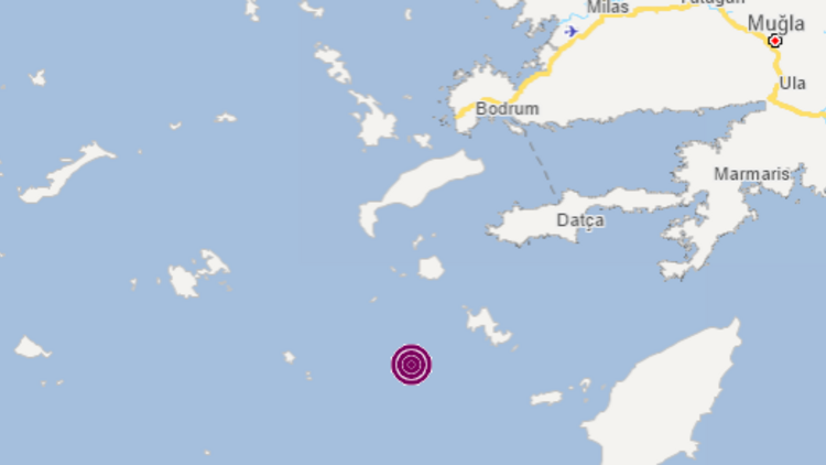 Son dakika... Ege Denizi'nde Muğla'nın Datça ilçesi açığında 4.2'lik deprem