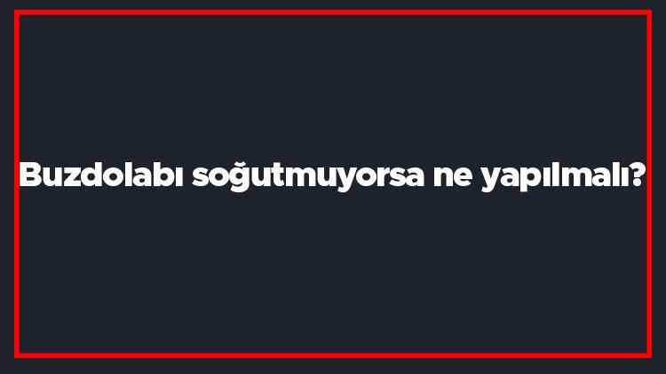 Buzdolabı soğutmuyorsa ne yapılmalı? Çalışan buzdolabı neden tam soğutma yapmaz?