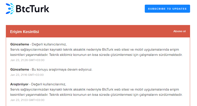 BtcTürk çöktü mü, neden açılmıyor BtcTurk 503 hata kodu nedir Peş peşe açıklama geldi BtcTürk çöktü mü, neden açılmıyor BtcTurk 503 hata kodu nedir Peş peşe açıklama geldi