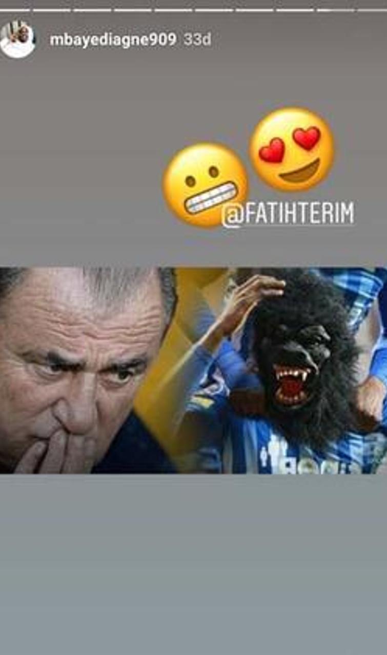 Mbaye Diagne'den olay paylaşım! Fatih Terim