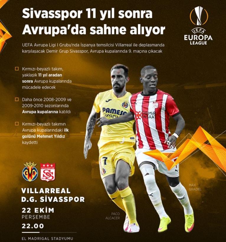 Villarreal Sivasspor maçı ne zaman, saat kaçta ve hangi kanalda Villarreal Sivasspor maçı ilk 11 kadrosu ...