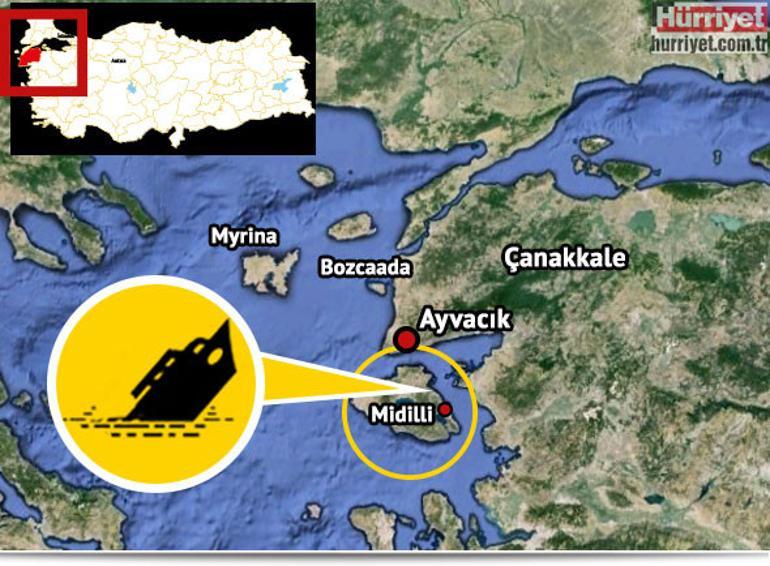Ayvacık açıklarında mültecilerin olduğu tekne battı