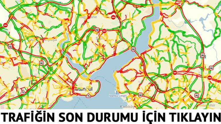 İstanbullar dikkat Trafik yoğunluğu yüzde 90a ulaştı