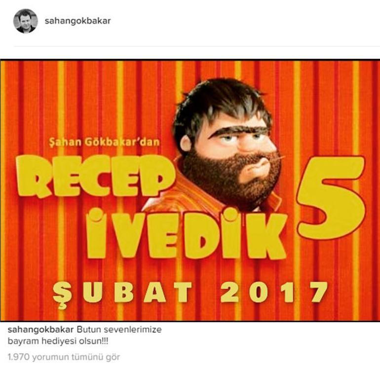 Sahan Gokbakar Dan Recep Ivedik 5 Mujdesi Magazin Haberleri