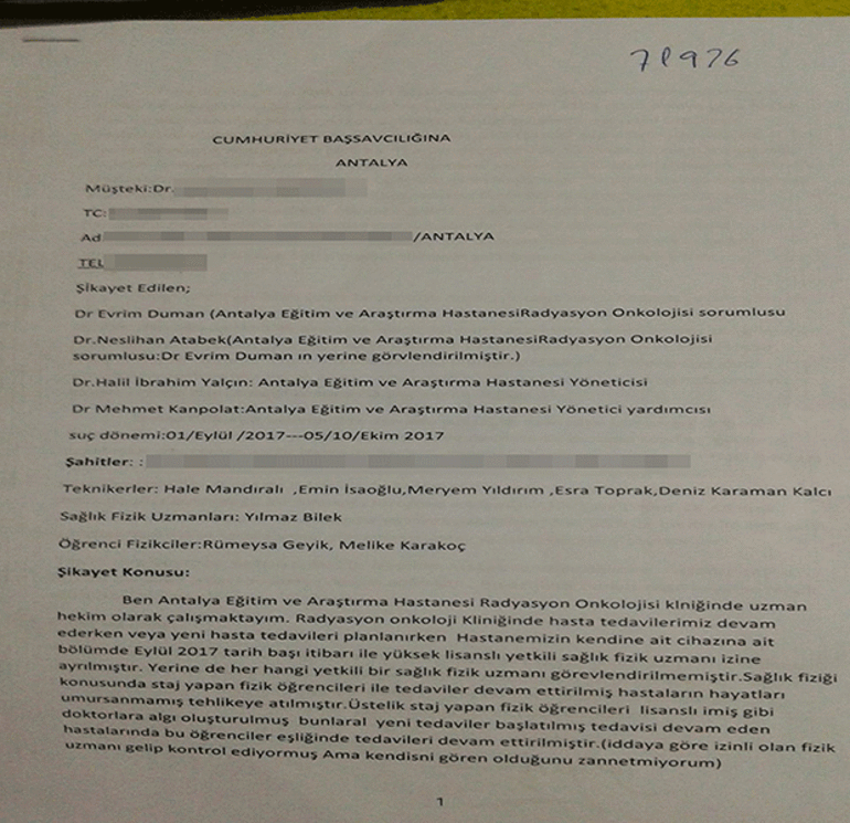 Antalya Haberleri Antalya Egitim Ve Arastirma Da Olumcul Iddia Yerel Haberler