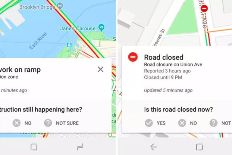 google maps a trafik kazasi raporlama