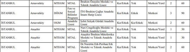 2019 istanbul merkezi sinavla ogrenci alan liseler lgs ile alacak okullar son dakika haberleri