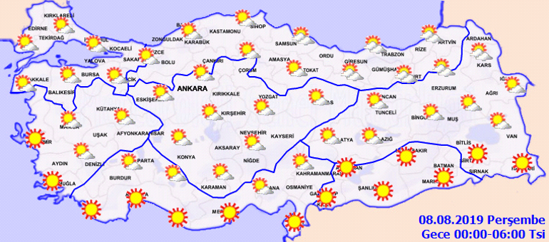 Persembe Gunu Hava Nasil Olacak 8 Agustos Hava Durumu Tahminleri