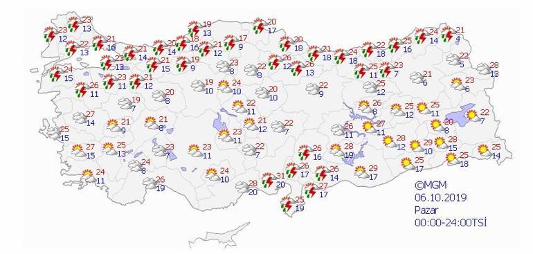 Son dakika: MGMden hava durumu için 8 derece uyarısı