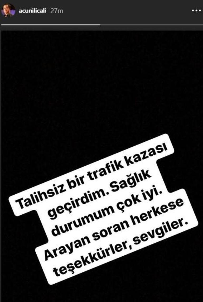 Trafik kazası geçiren Acun Ilıcalıdan ilk açıklama...