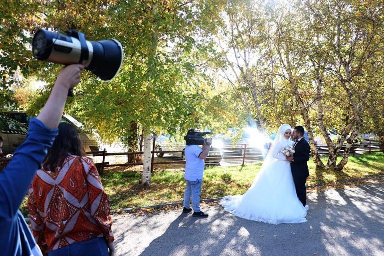 Botanik park evlenecek çiftlerin 'fotoğraf stüdyosu' oldu