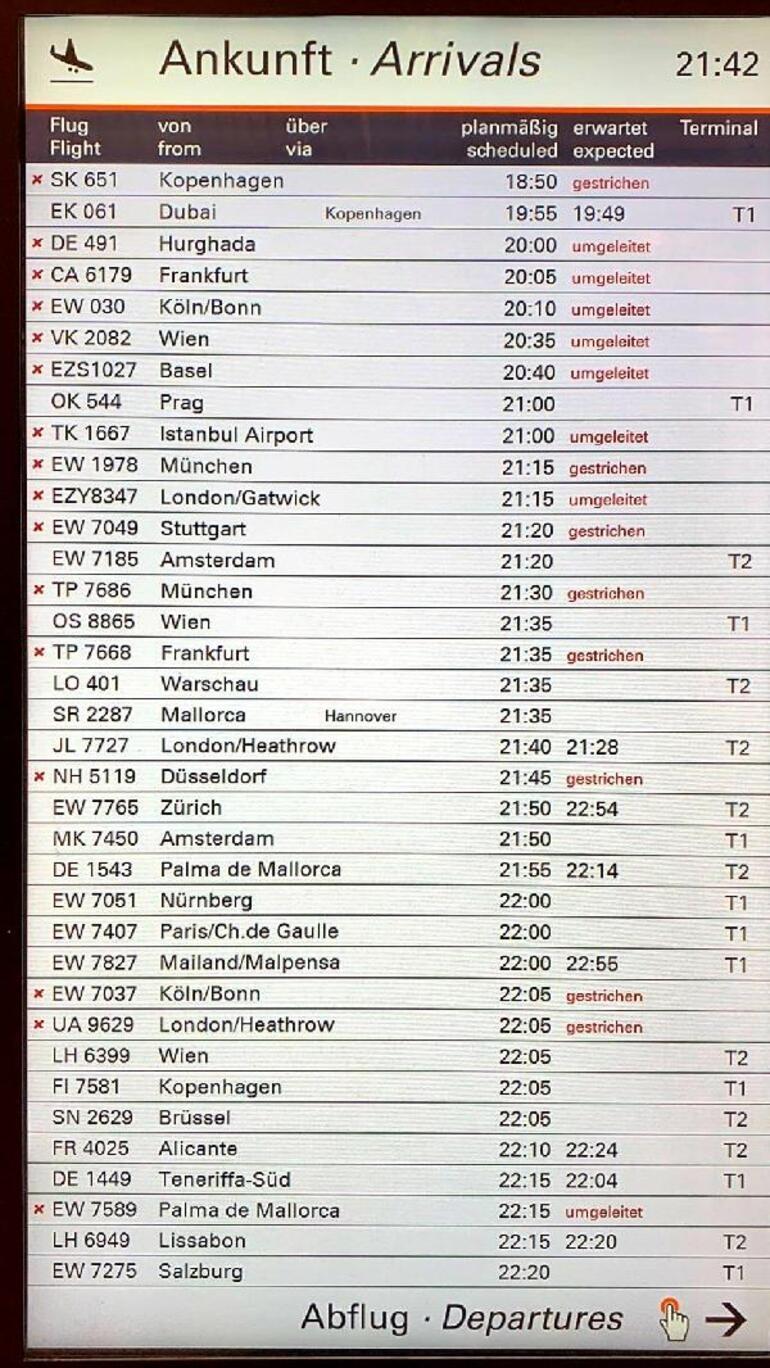 Avrupa'da panik! Uçuşlar iptal edildi
