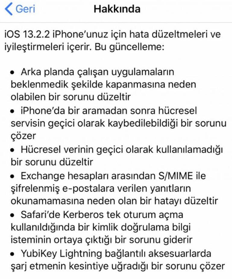 iOS 13.2.2 güncellemesi yayınlandı! Neler değişiyor?