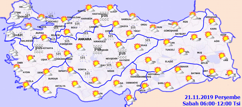 Persembe Gunu Hava Nasil Olacak 21 Kasim Turkiye Geneli Il Il Hava Durumu Tahminleri