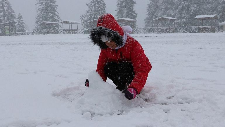 Ilgaz, Kartepe, Abant ve Düzce yaylalarına mevsimin ilk karı düştü