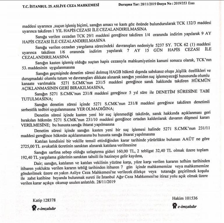 Reha Muhtar - Umut Güner davasında karar çıktı! 1 yıl hapis cezası...