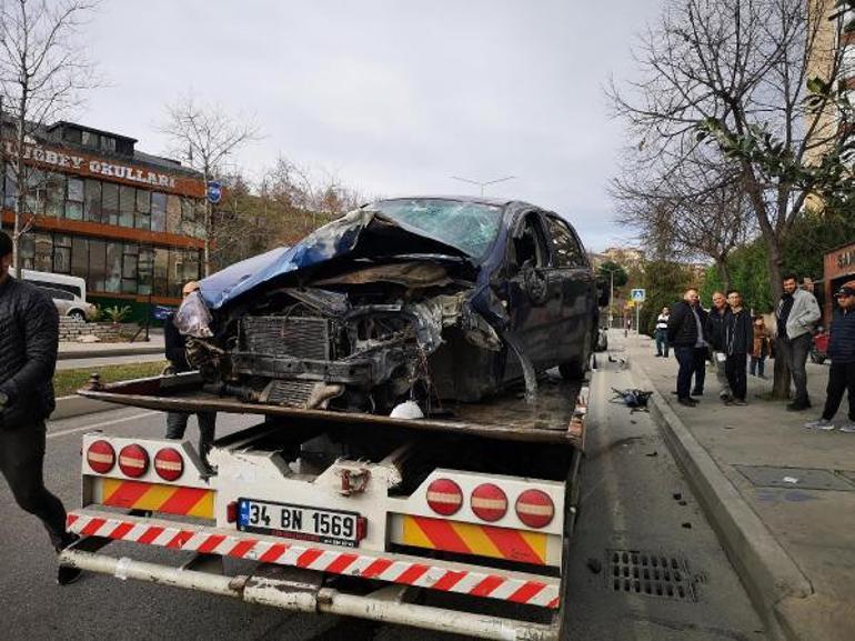 Ümraniyedeki kaza güvenlik kamerasında