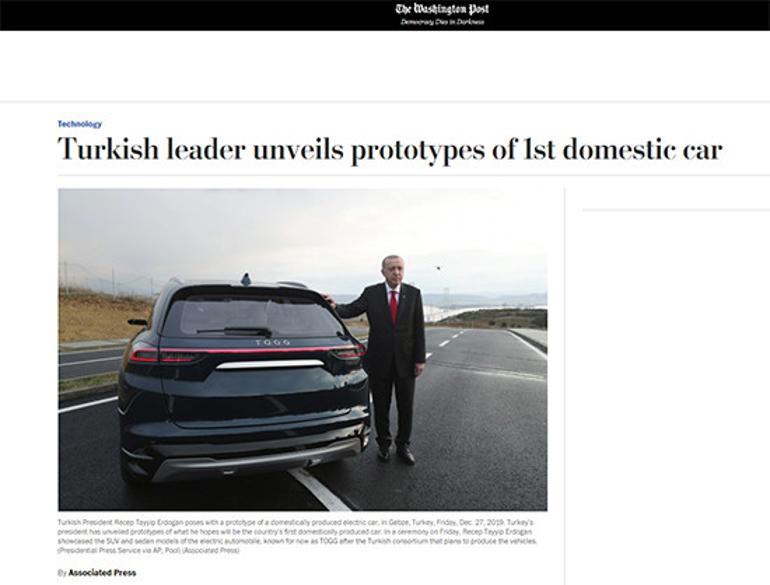 Dış basın yerli otomobili konuşuyor: Erdoğan, Tesla'ya meydan okumayı umuyor