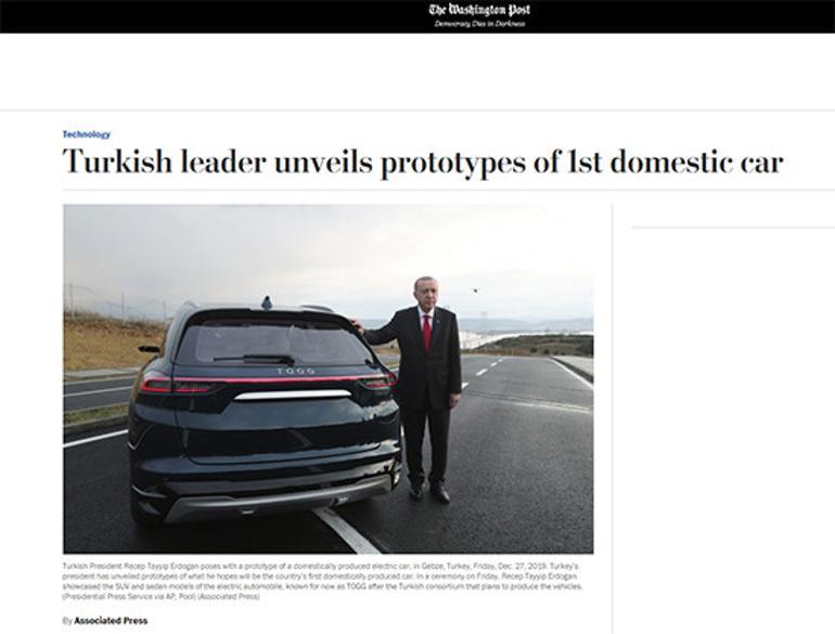 Dış basın yerli otomobili konuşuyor: Erdoğan, Teslaya meydan okumayı umuyor