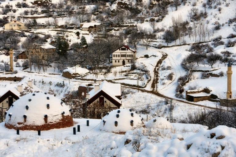 Tarihi kentte kış güzelliği