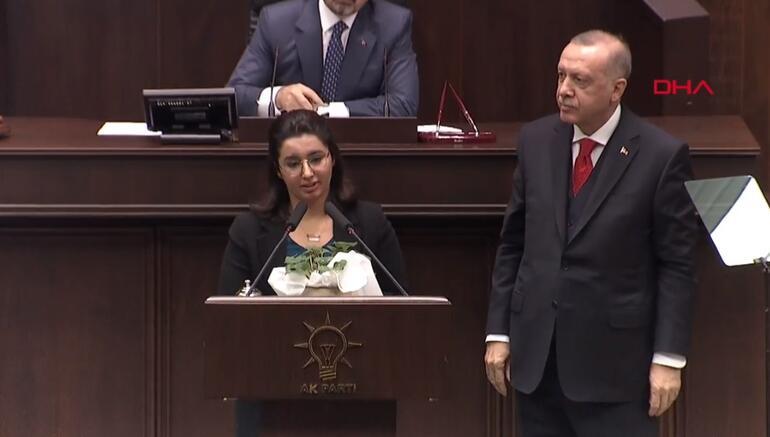 Cumhurbaşkanı Erdoğan kürsüyü Gülay Demire bıraktı AK Parti grubu ayakta alkışladı