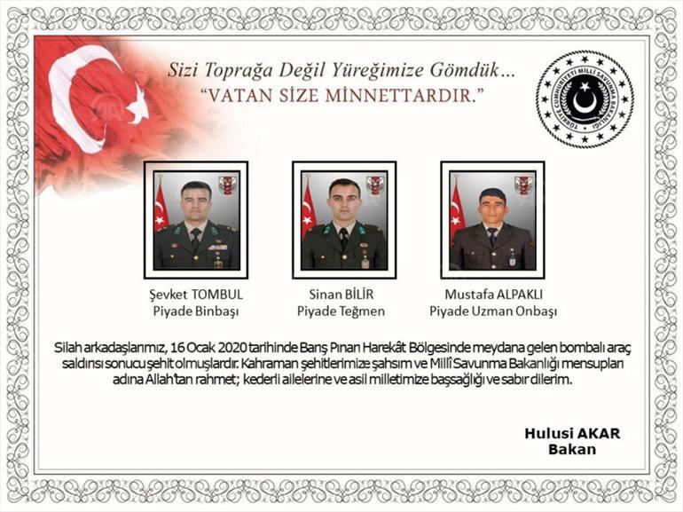 Barış Pınarı şehitleri memleketlerine uğurlanıyor