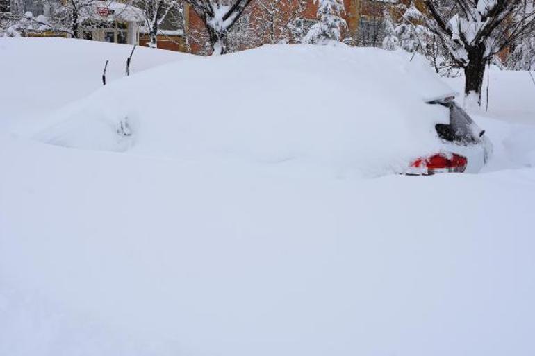 Bitlis’te kar 2 metreyi aştı... Araçlar ve evler kara gömüldü