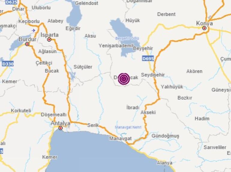 Son dakika haberi: Konyada 4.5 büyüklüğünde deprem