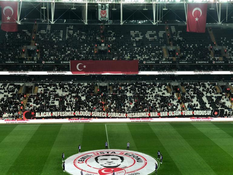 Beşiktaş taraftarından Mehmetçiğe destek!