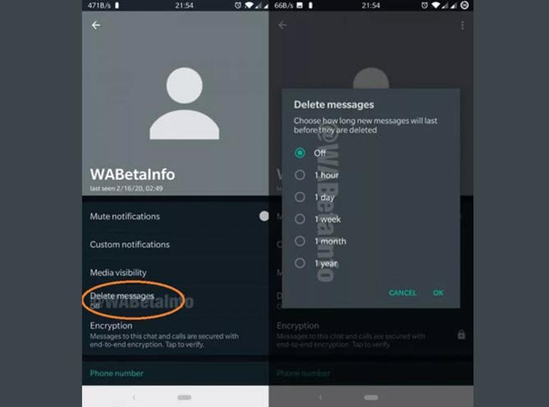 WhatsApp'ta yolladığınız mesaj kendini imha edecek