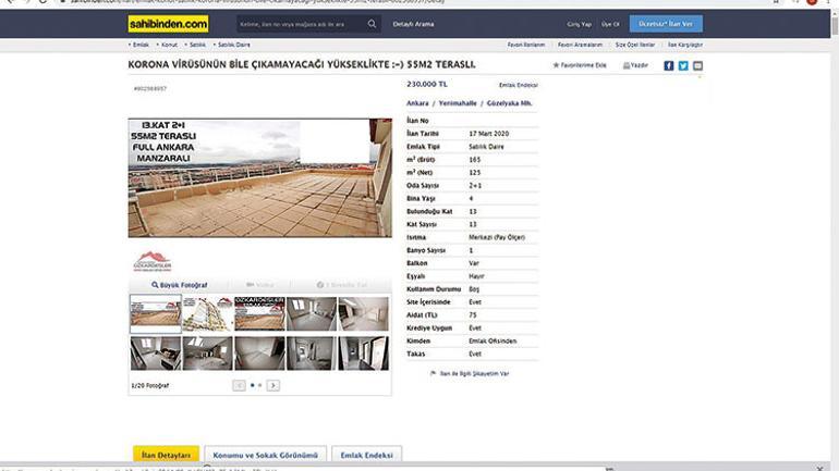 Koronavirüs ev ilanlarına sıçradı