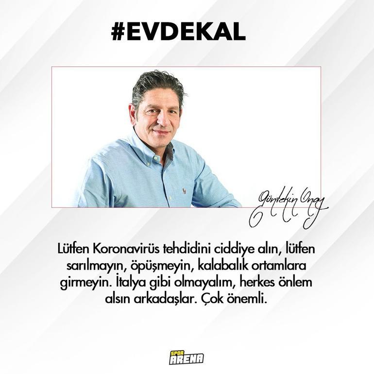 Spor dünyasından 'EvdeKal' çağrısı!