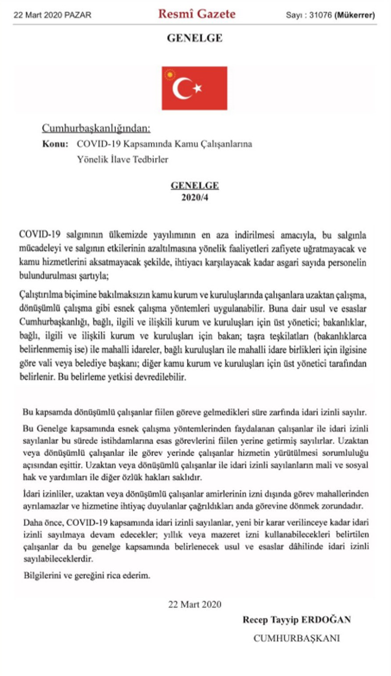 Son dakika haberi: Cumhurbaşkanı Erdoğan imzaladı Kamu çalışanlarına ilave tedbirler