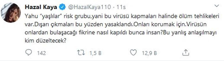 Hazal Kaya isyan etti: Yaşlılar risk grubunda ama...